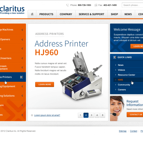 Claritus web design